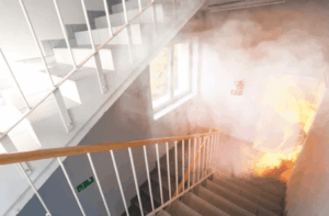 incendio sul posto di lavoro